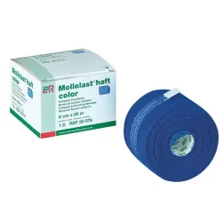 Mollelast kleur Lohmann & Rauscher blauw, per stuk in vouwdoos, zonder PZN | 8 cm x 20 m | 18 Stück